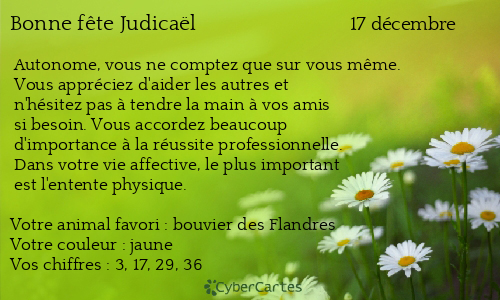 Carte bonne f&ecirc;te Judicaël
