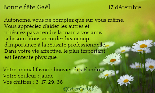 Carte bonne fête Ga%C3%ABl