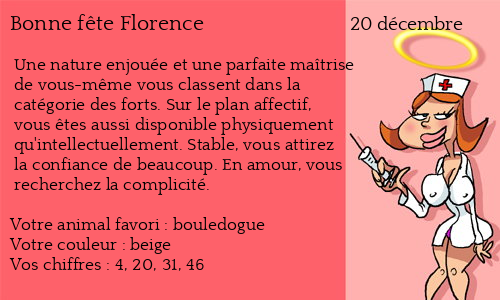 Carte Bonne Fete Florence Decembre