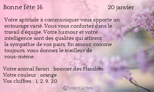 Carte bonne fête 16