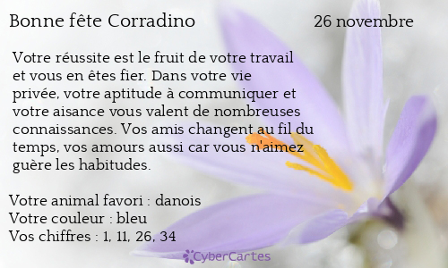 Carte bonne fête Corradino