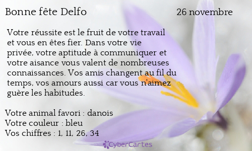 Carte bonne fête Delfo