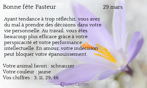 Carte Bonne Fete Pasteur 29 Mars
