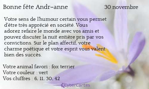 Carte bonne fête Andr��anne