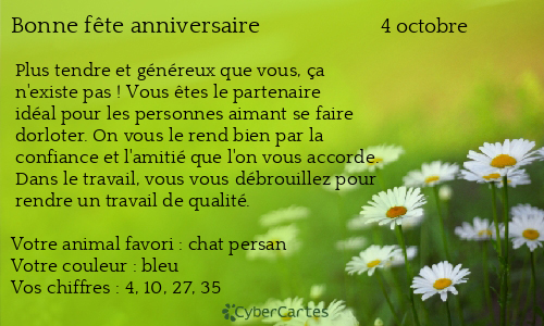 Carte bonne fête anniversaire