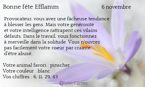 Carte bonne fête Efflamm