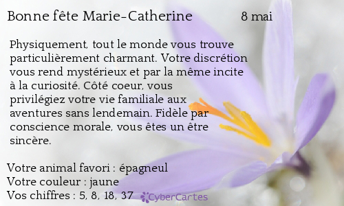 Carte Bonne Fete Marie Catherine 8 Mai