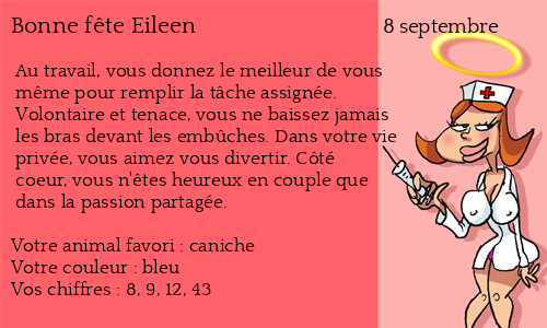 Carte bonne fête Eileen